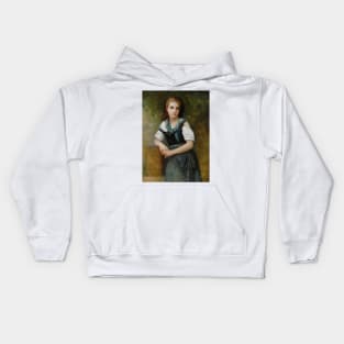 A Study For The Secret by William-Adolphe Bouguereau Kids Hoodie